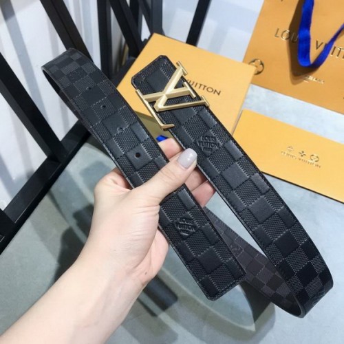 Super Perfect Quality LV Belts(100% Genuine Leather Steel Buckle)-3818