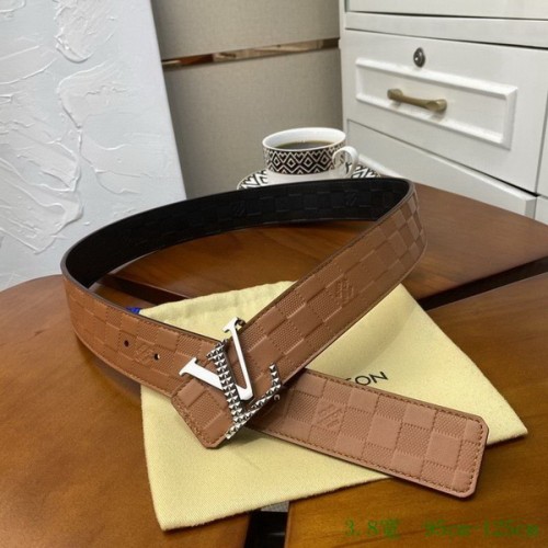 Super Perfect Quality LV Belts(100% Genuine Leather Steel Buckle)-2760