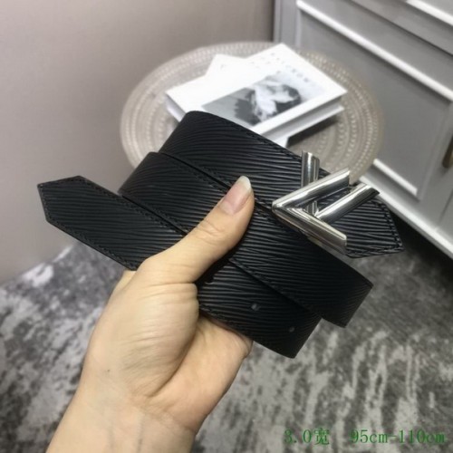 Super Perfect Quality LV Belts(100% Genuine Leather Steel Buckle)-3403