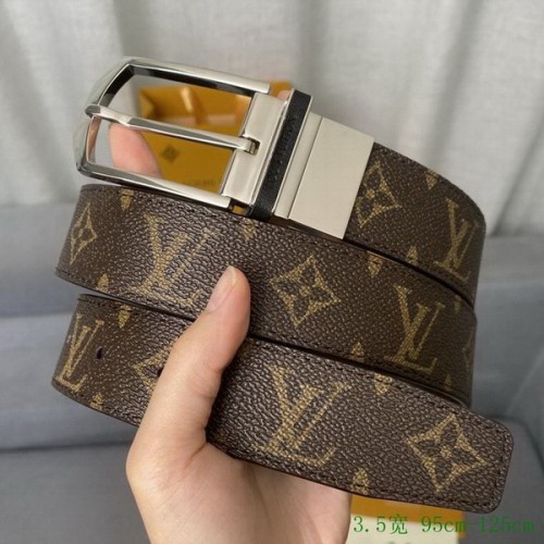 Super Perfect Quality LV Belts(100% Genuine Leather Steel Buckle)-3592