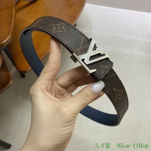 Super Perfect Quality LV Belts(100% Genuine Leather Steel Buckle)-3382