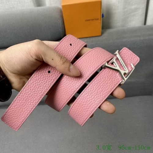 Super Perfect Quality LV Belts(100% Genuine Leather Steel Buckle)-3249