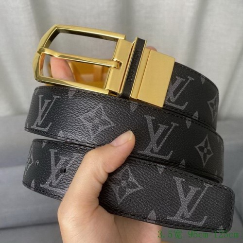 Super Perfect Quality LV Belts(100% Genuine Leather Steel Buckle)-3590