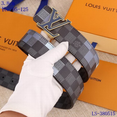 Super Perfect Quality LV Belts(100% Genuine Leather Steel Buckle)-3673