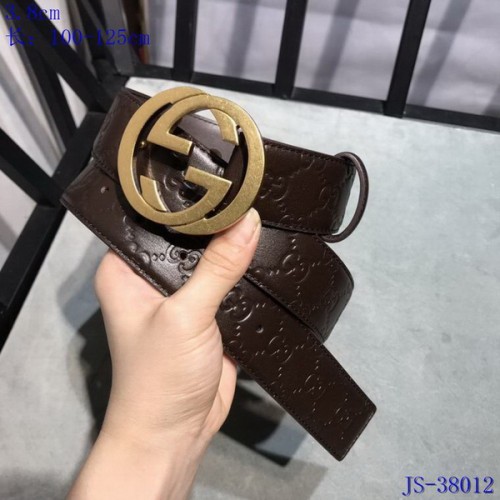 Super Perfect Quality G Belts(100% Genuine Leather,steel Buckle)-3917