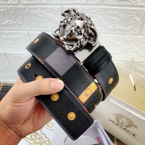 Super Perfect Quality Versace Belts(100% Genuine Leather,Steel Buckle)-731