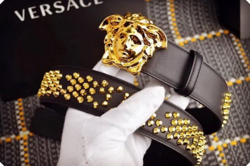 Super Perfect Quality Versace Belts(100% Genuine Leather,Steel Buckle)-754
