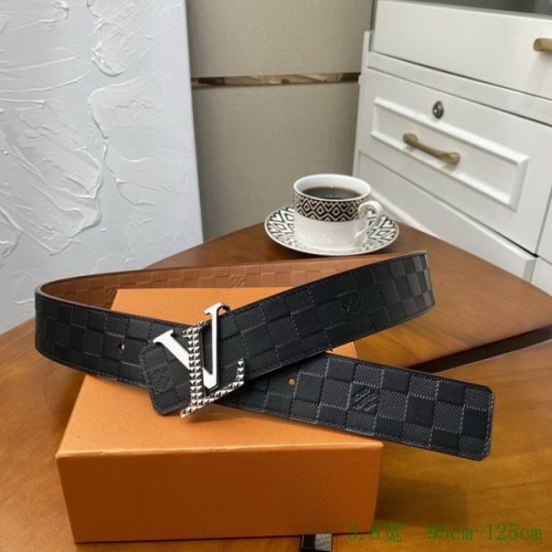Super Perfect Quality LV Belts(100% Genuine Leather Steel Buckle)-2761