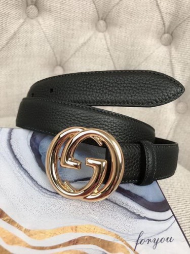 Super Perfect Quality G Belts(100% Genuine Leather,steel Buckle)-3352