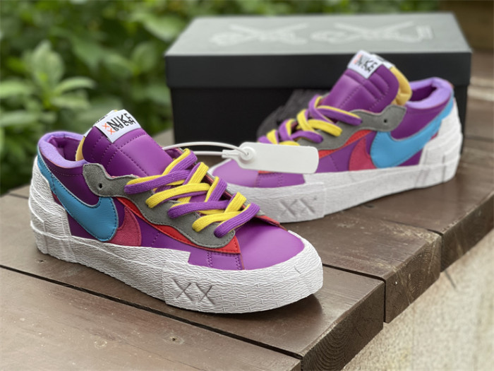 Authentic Sacai x KAWS x Nike Blazer Low “Purple Dusk”