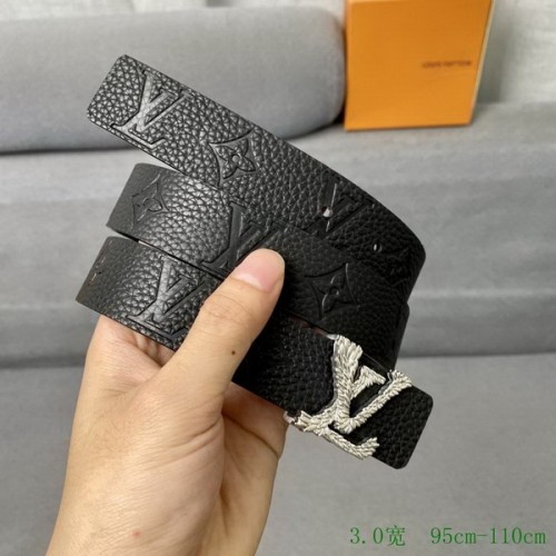 Super Perfect Quality LV Belts(100% Genuine Leather Steel Buckle)-3220