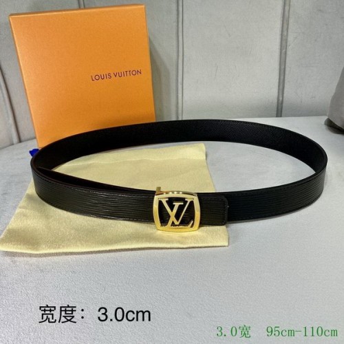 Super Perfect Quality LV Belts(100% Genuine Leather Steel Buckle)-2645