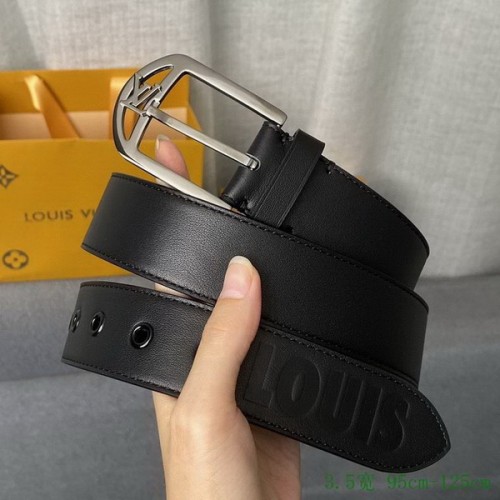 Super Perfect Quality LV Belts(100% Genuine Leather Steel Buckle)-3575