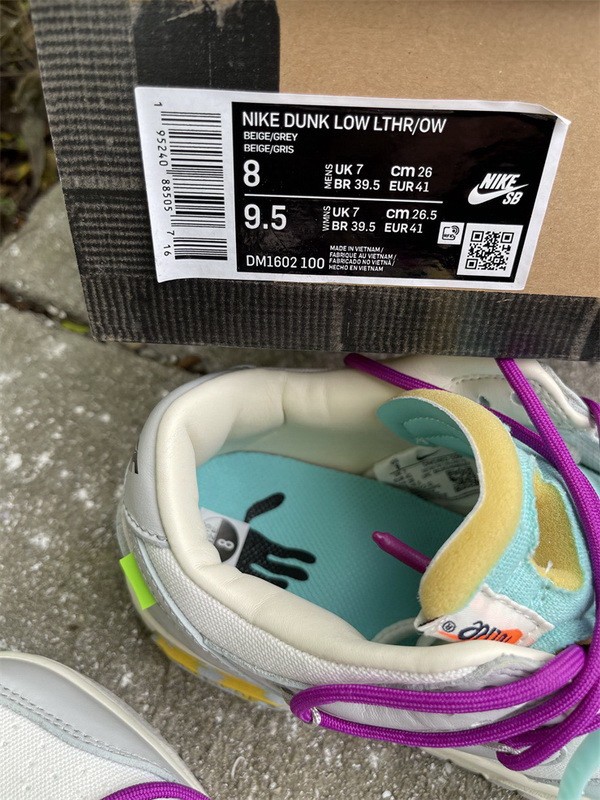Authentic OFF-WHITE x Nike Dunk Low “The 50” DM1602 100