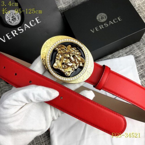 Super Perfect Quality Versace Belts(100% Genuine Leather,Steel Buckle)-564