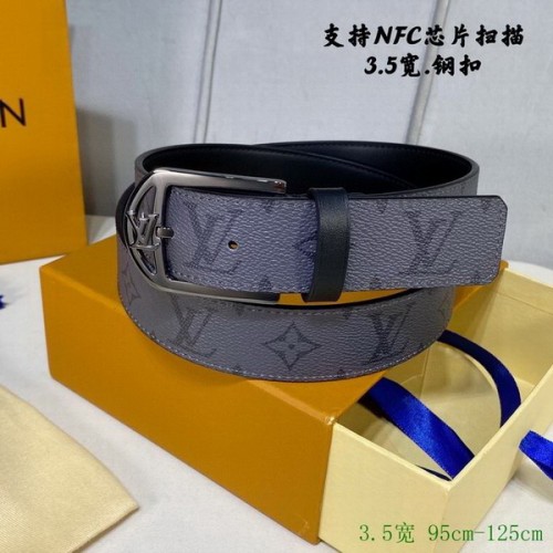 Super Perfect Quality LV Belts(100% Genuine Leather Steel Buckle)-3595