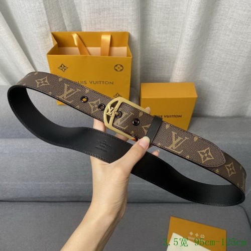 Super Perfect Quality LV Belts(100% Genuine Leather Steel Buckle)-2730