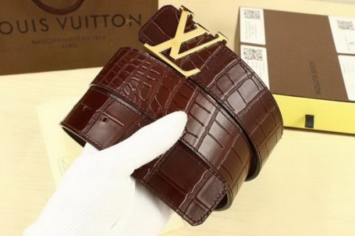 Super Perfect Quality LV Belts(100% Genuine Leather Steel Buckle)-3751