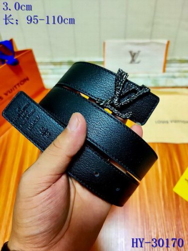 Super Perfect Quality LV Belts(100% Genuine Leather Steel Buckle)-3186