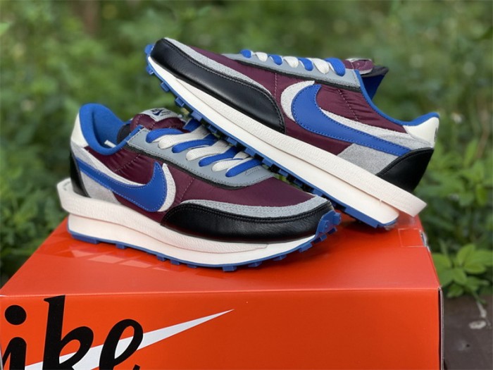 Authentic Sacai x Clot x Nike LDWaffle  Night Maroon