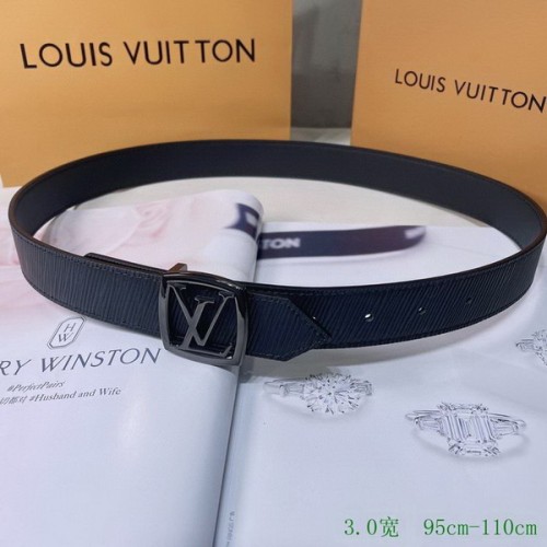 Super Perfect Quality LV Belts(100% Genuine Leather Steel Buckle)-2628