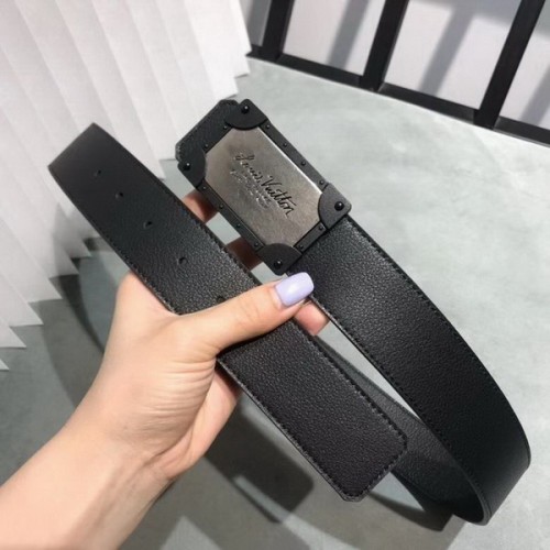 Super Perfect Quality LV Belts(100% Genuine Leather Steel Buckle)-3878