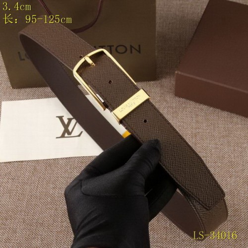 Super Perfect Quality LV Belts(100% Genuine Leather Steel Buckle)-3568