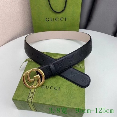 Super Perfect Quality G Belts(100% Genuine Leather,steel Buckle)-3667