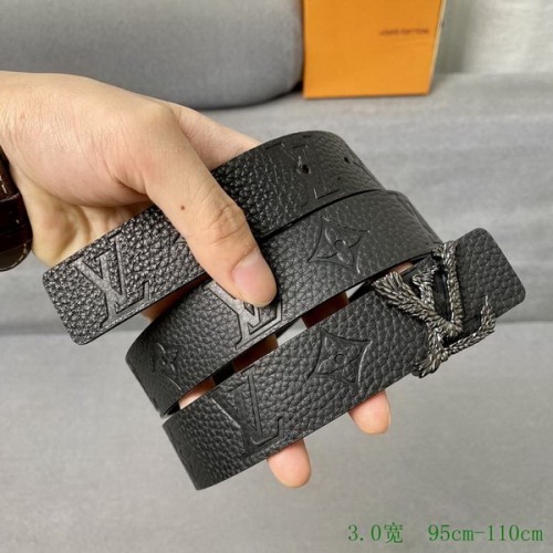 Super Perfect Quality LV Belts(100% Genuine Leather Steel Buckle)-3221