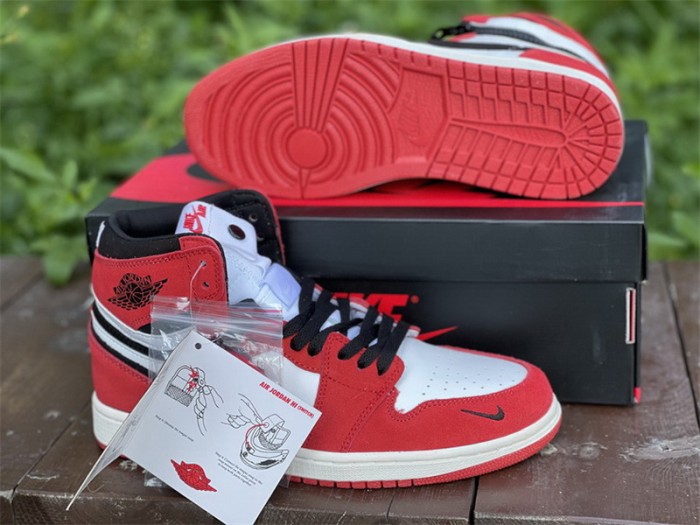 Authentic Air Jordan 1 High Switch White Red