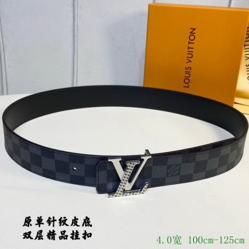 Super Perfect Quality LV Belts(100% Genuine Leather Steel Buckle)-2858