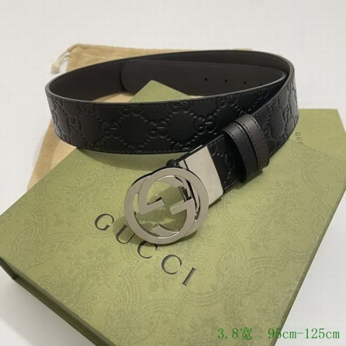 Super Perfect Quality G Belts(100% Genuine Leather,steel Buckle)-3682