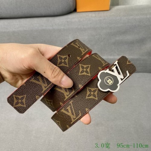 Super Perfect Quality LV Belts(100% Genuine Leather Steel Buckle)-3264