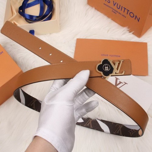 Super Perfect Quality LV Belts(100% Genuine Leather Steel Buckle)-3317