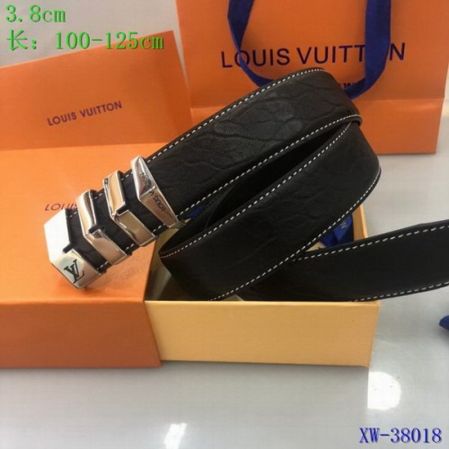 Super Perfect Quality LV Belts(100% Genuine Leather Steel Buckle)-3680