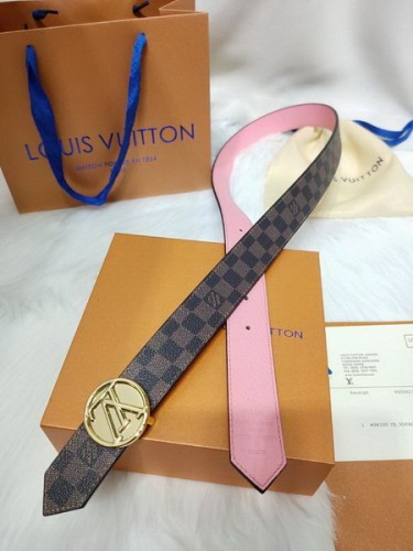 Super Perfect Quality LV Belts(100% Genuine Leather Steel Buckle)-4305