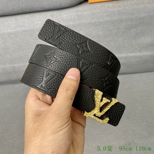 Super Perfect Quality LV Belts(100% Genuine Leather Steel Buckle)-3222