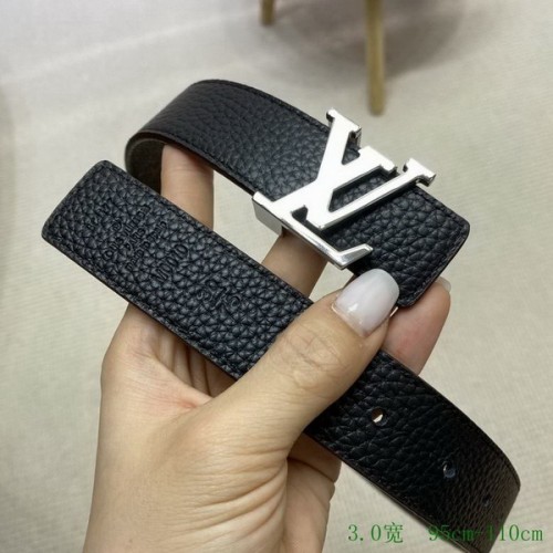 Super Perfect Quality LV Belts(100% Genuine Leather Steel Buckle)-3402