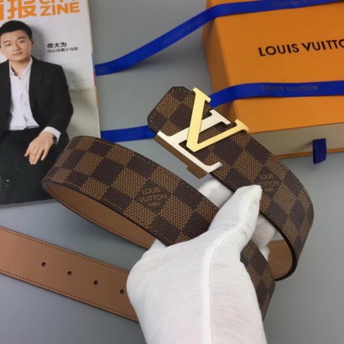 Super Perfect Quality LV Belts(100% Genuine Leather Steel Buckle)-3758