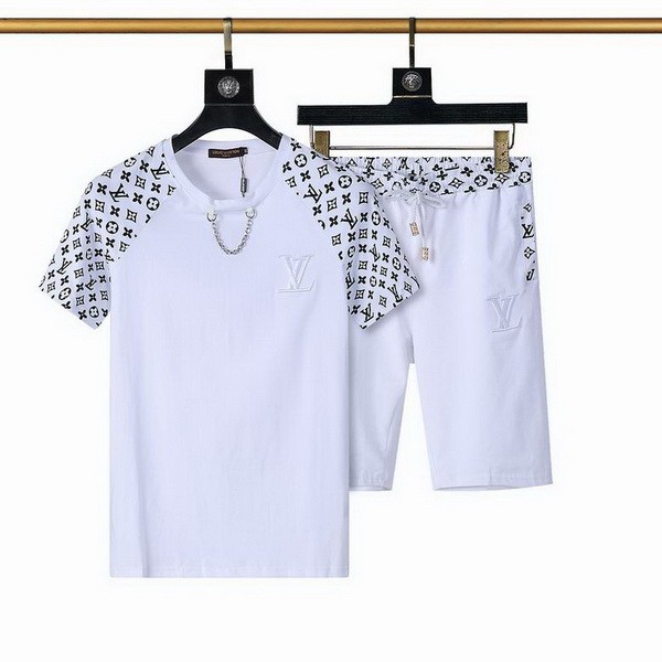 LV short sleeve men suit-118(M-XXXL)