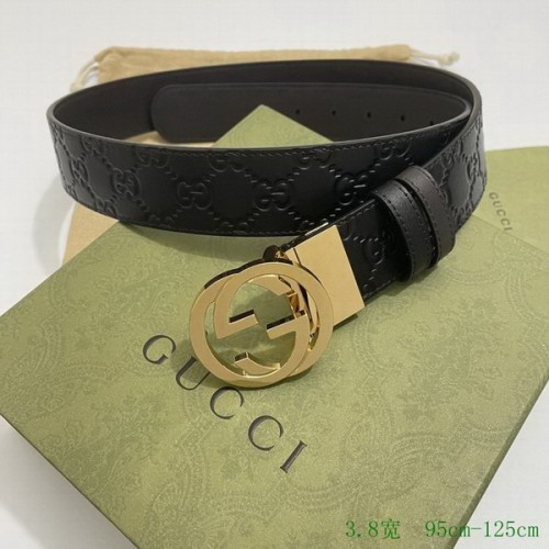 Super Perfect Quality G Belts(100% Genuine Leather,steel Buckle)-3680