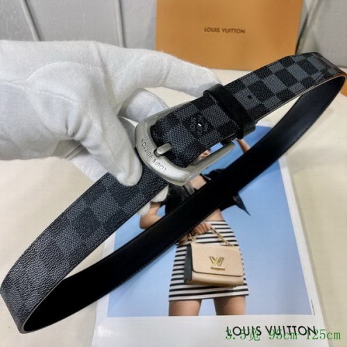 Super Perfect Quality LV Belts(100% Genuine Leather Steel Buckle)-3597