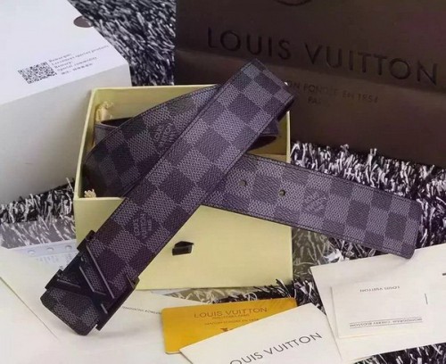 Super Perfect Quality LV Belts(100% Genuine Leather Steel Buckle)-3709