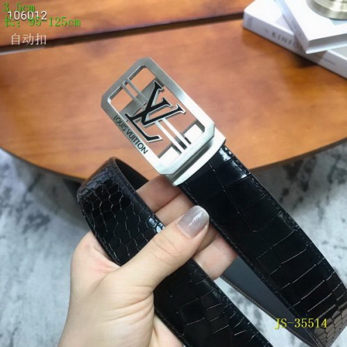 Super Perfect Quality LV Belts(100% Genuine Leather Steel Buckle)-3621