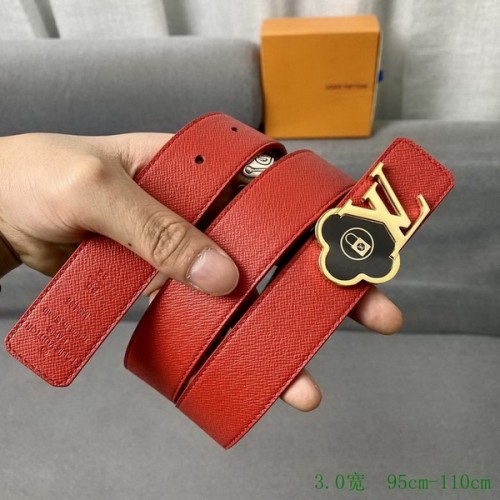 Super Perfect Quality LV Belts(100% Genuine Leather Steel Buckle)-3266