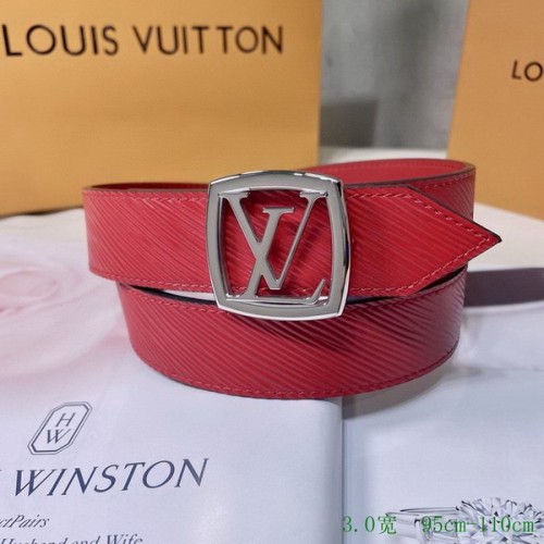 Super Perfect Quality LV Belts(100% Genuine Leather Steel Buckle)-2631
