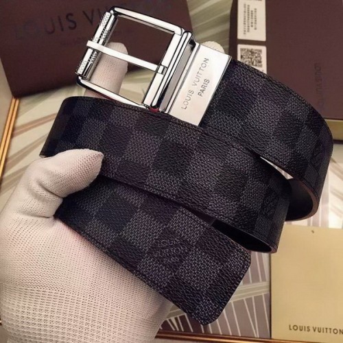 Super Perfect Quality LV Belts(100% Genuine Leather Steel Buckle)-3729