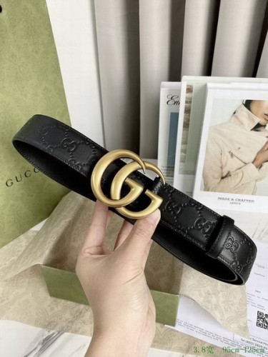 Super Perfect Quality G Belts(100% Genuine Leather,steel Buckle)-3643