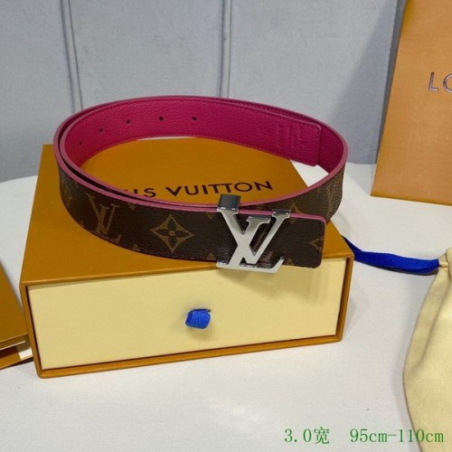 Super Perfect Quality LV Belts(100% Genuine Leather Steel Buckle)-2613