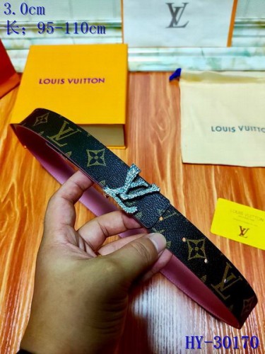 Super Perfect Quality LV Belts(100% Genuine Leather Steel Buckle)-3188